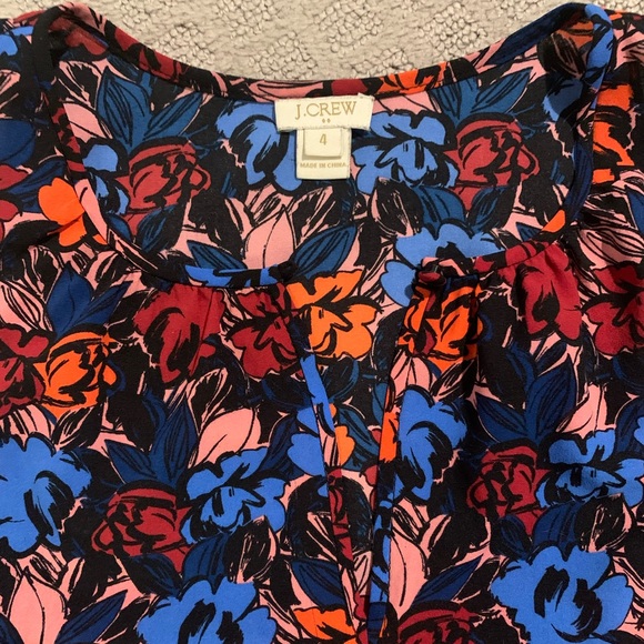 J. Crew Sleeveless Floral Blouse Size 4 - Picture 3 of 9